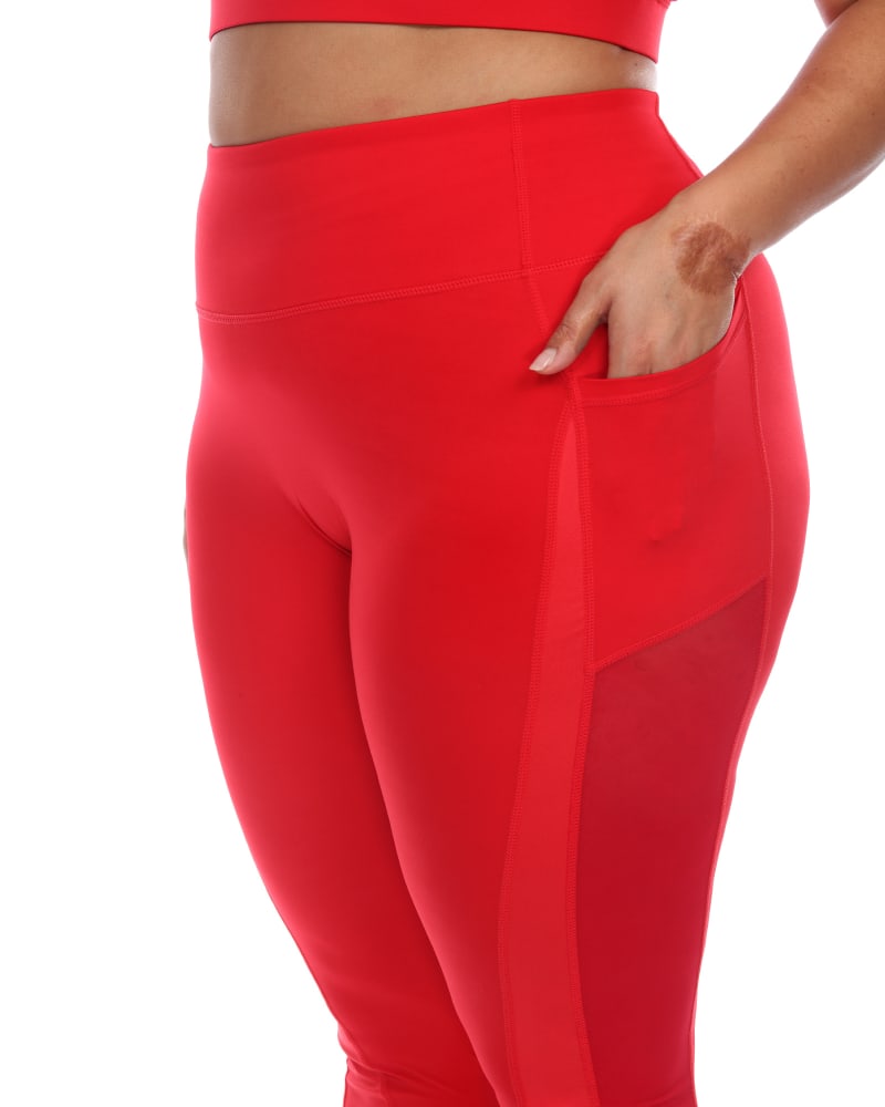 Red mesh leggings shop